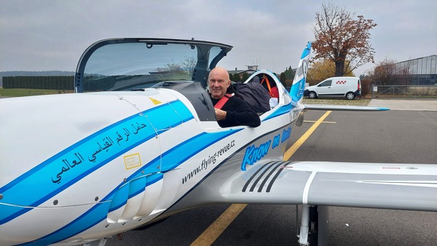 Jiri Prusa with the Shark 600 expedition aircraft, tail number OK-BUG11
