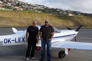 With my friend Dinarte from Funchal airport, Madeira. Photo by Flying Revue