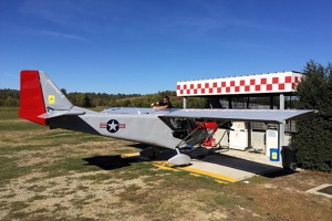 ICP Savannah S at Castelnuovo Don Bosco Airport during refueling.